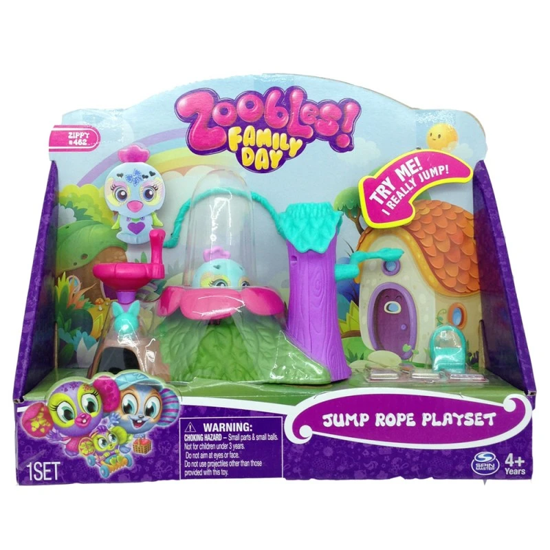 Игрален комплект Zoobles скачане на въже 971406, Розов, 25см